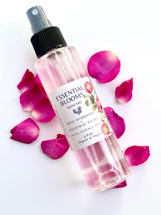 Rose Hydrosol + Colloidal Silver Facial Essence Mist